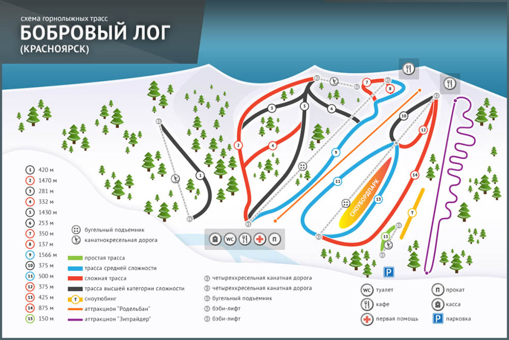 бобровый лог схема трасс