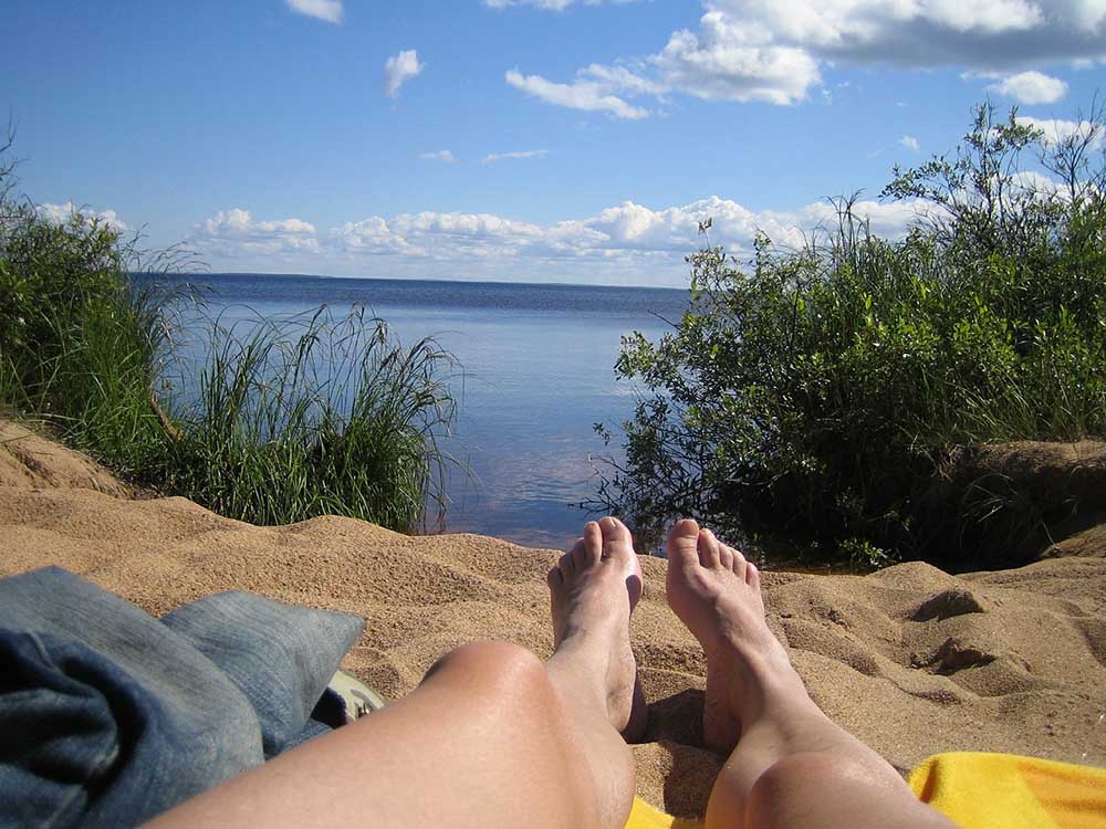 пляж лето песок