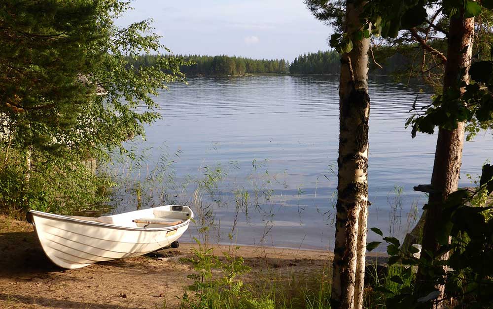 лодка река природа лето